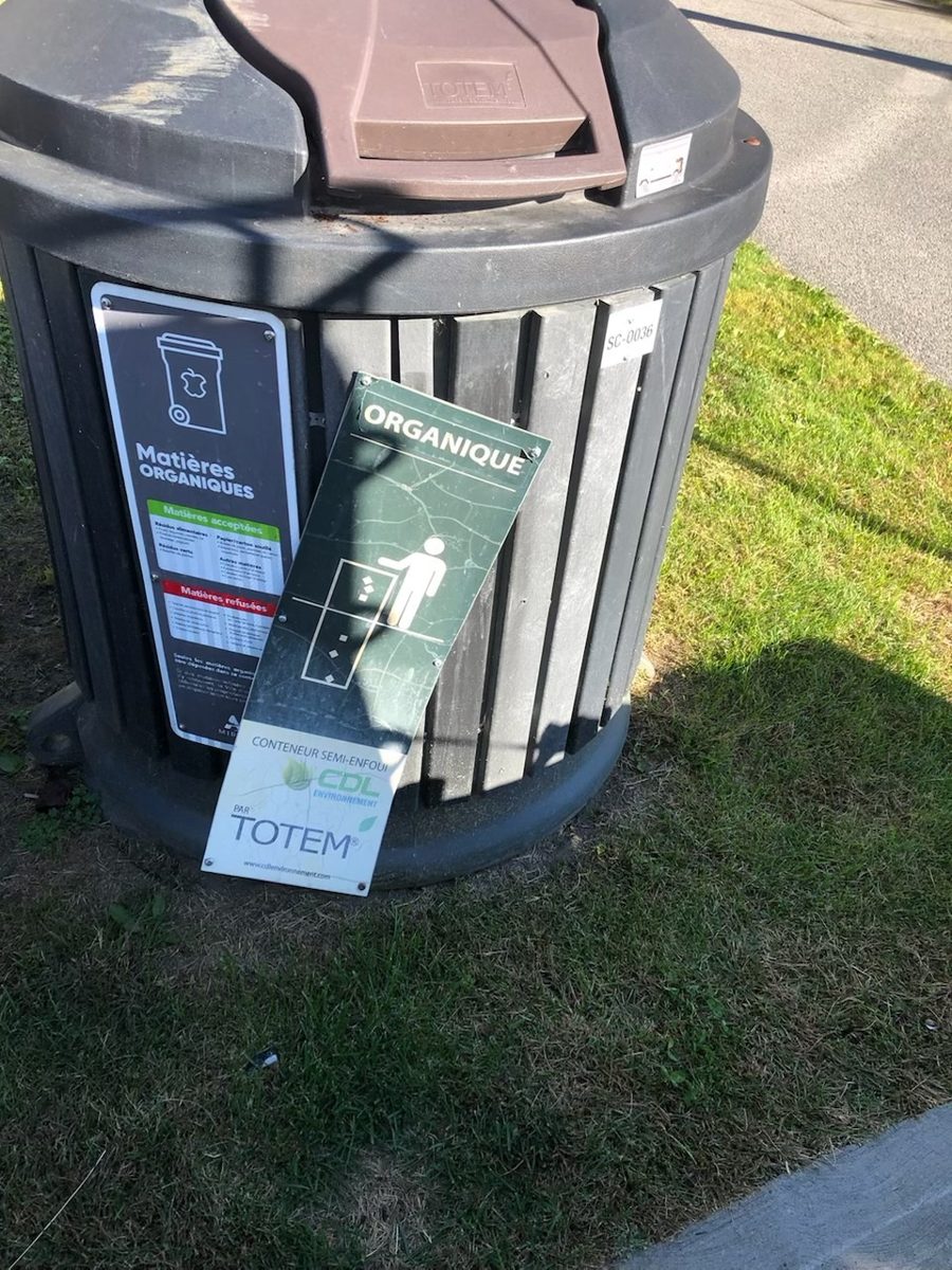 Conteneur semi-enfoui de marque Totem après entretien