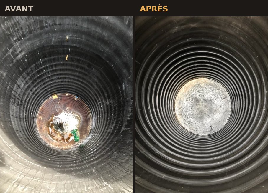 Avant/après : lavage de cuve